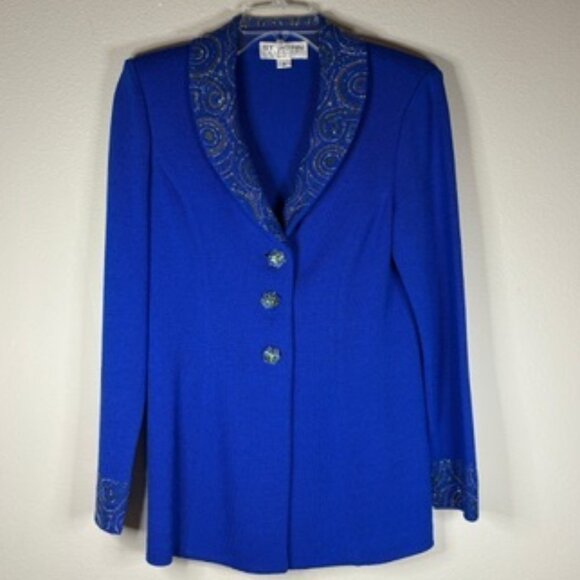 St. John Evening Royal Blue 4-Piece Set – Jacket, Snap-In Insert, Shell & Pants - Picture 7 of 14